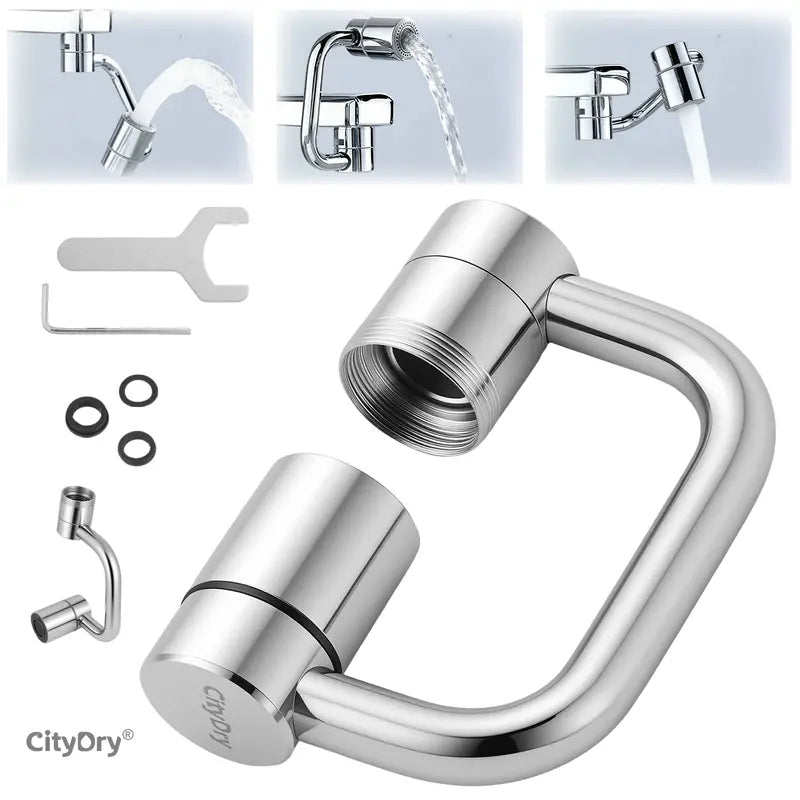 1440° Universal Swivel Faucet Extender – Dual Spray Mode
