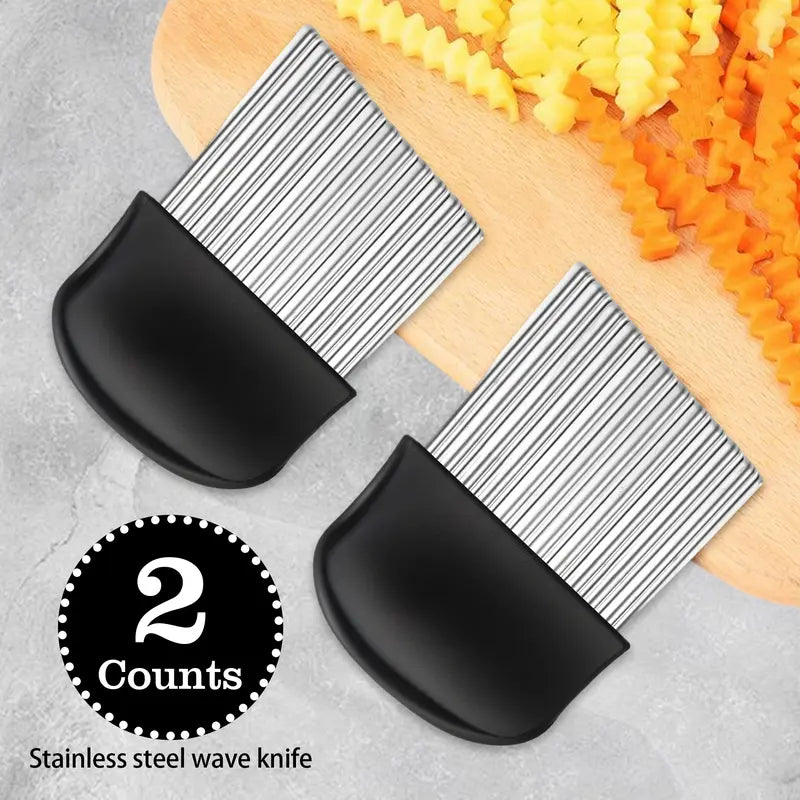 Effortless Wavy Potato & Vegetable Crinkle Cutter