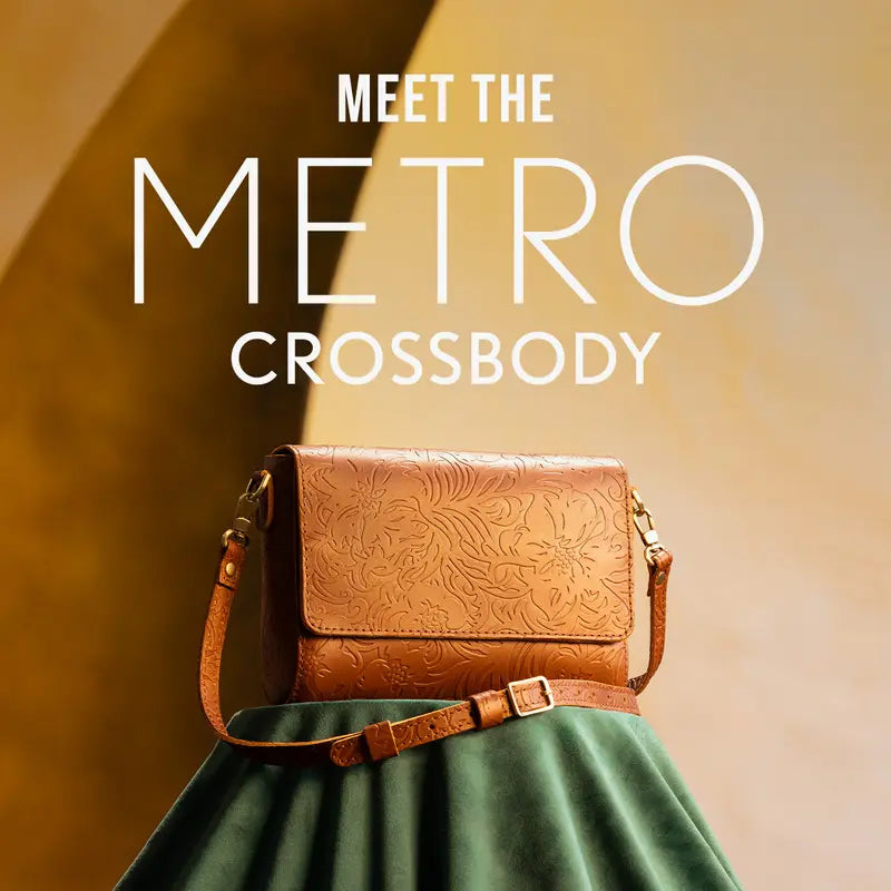 Convertible Leather Metro Crossbody Bag & Flap Clutch
