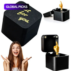 Hilarious Spring-Loaded Prank Middle Finger Gift Box