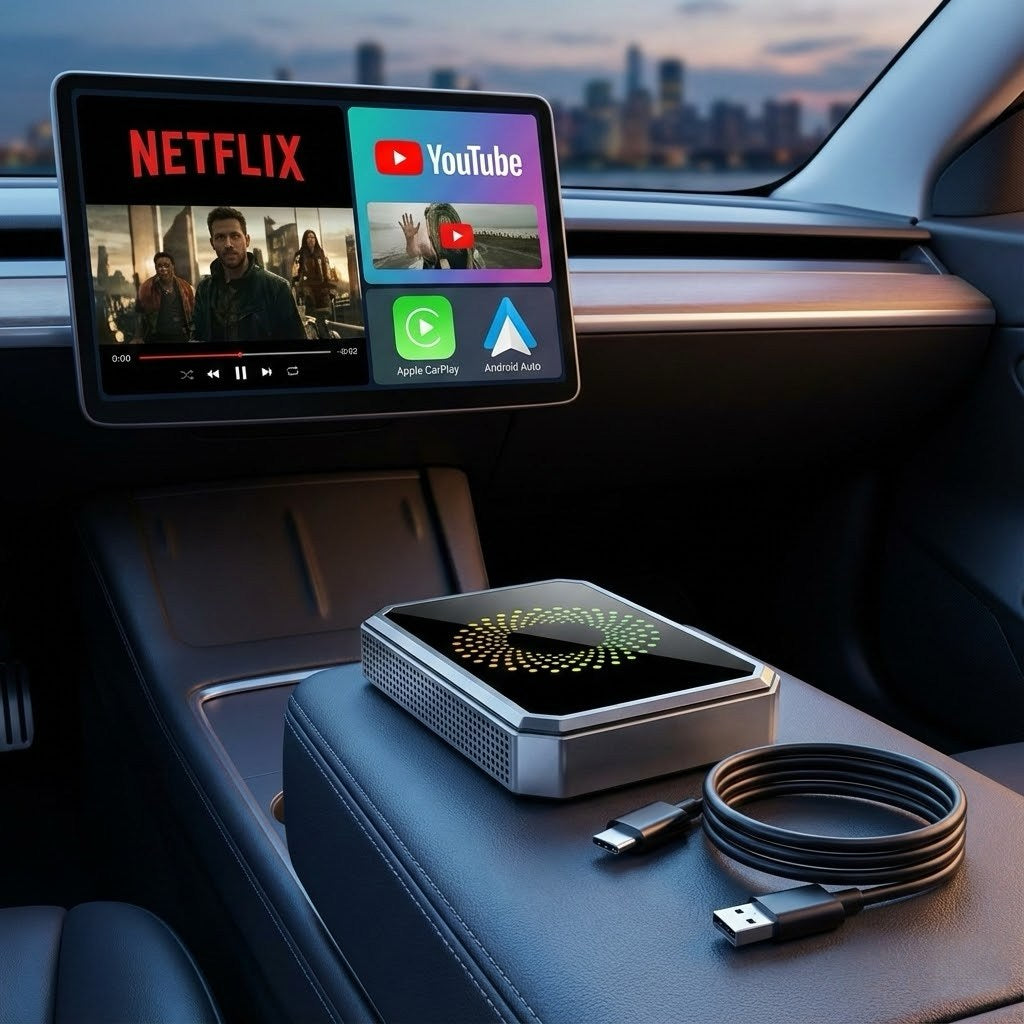 Wired to Wireless CarPlay Adapter Streaming Box
