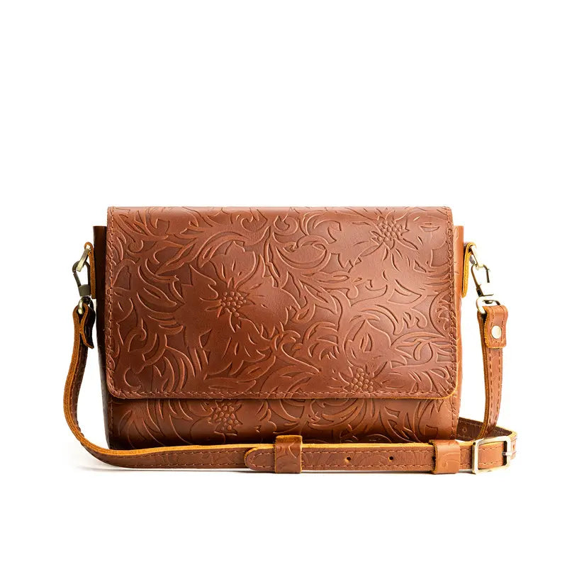 Convertible Leather Metro Crossbody Bag & Flap Clutch