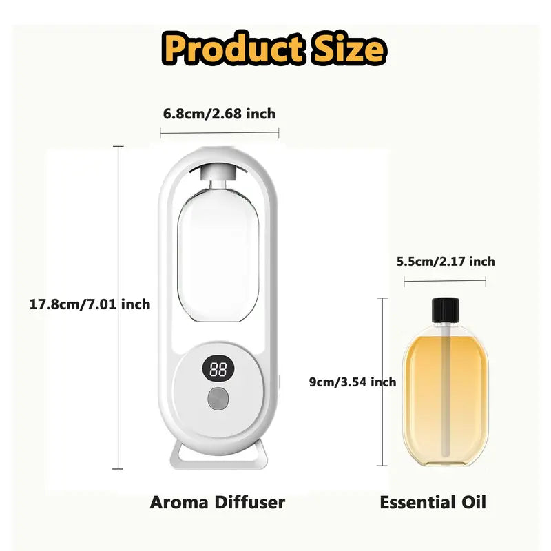 Automatic Wall-Mounted Fragrance Diffuser with Smart LED Display
