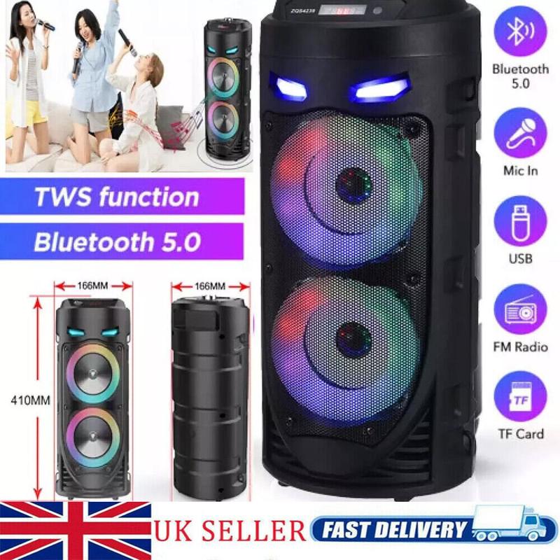 Ultra-Volume Bluetooth Party Speaker with Powerful Subwoofer & RGB Lights