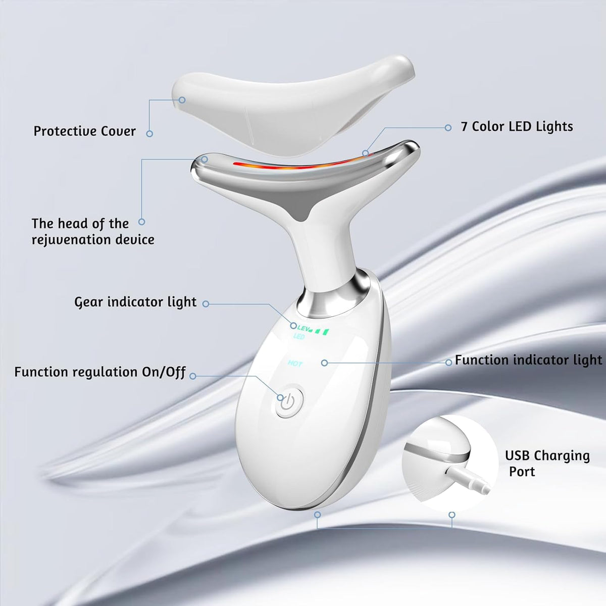 7-in-1 LED Photon Beauty Device: Sculpt, Lift & Rejuvenate Your Skin