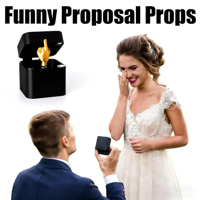 Hilarious Spring-Loaded Prank Middle Finger Gift Box