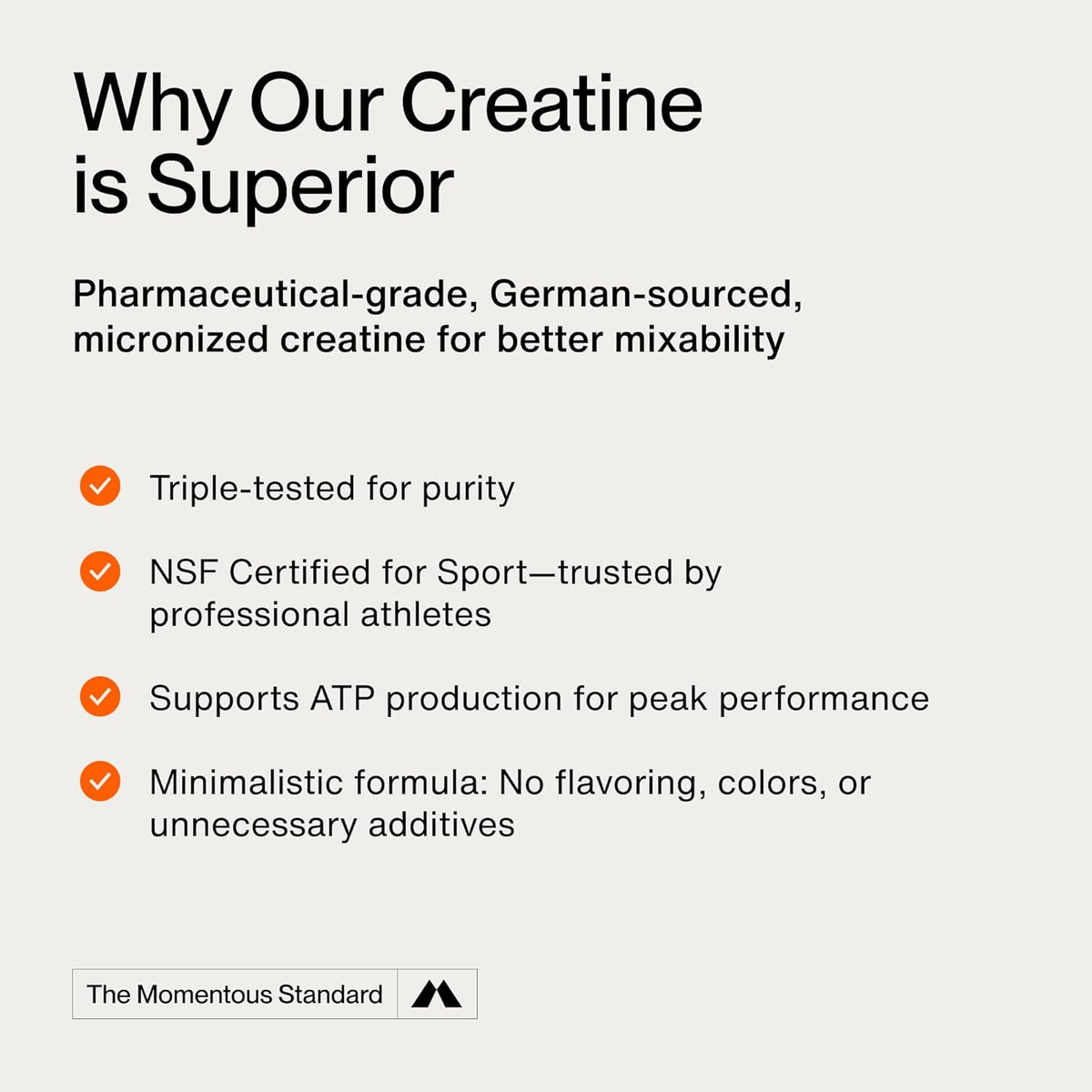 Pure Power, Proven Science: Momentous Creatine Monohydrate