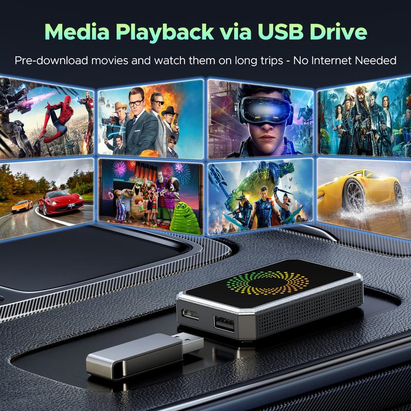Wired to Wireless CarPlay Adapter Streaming Box
