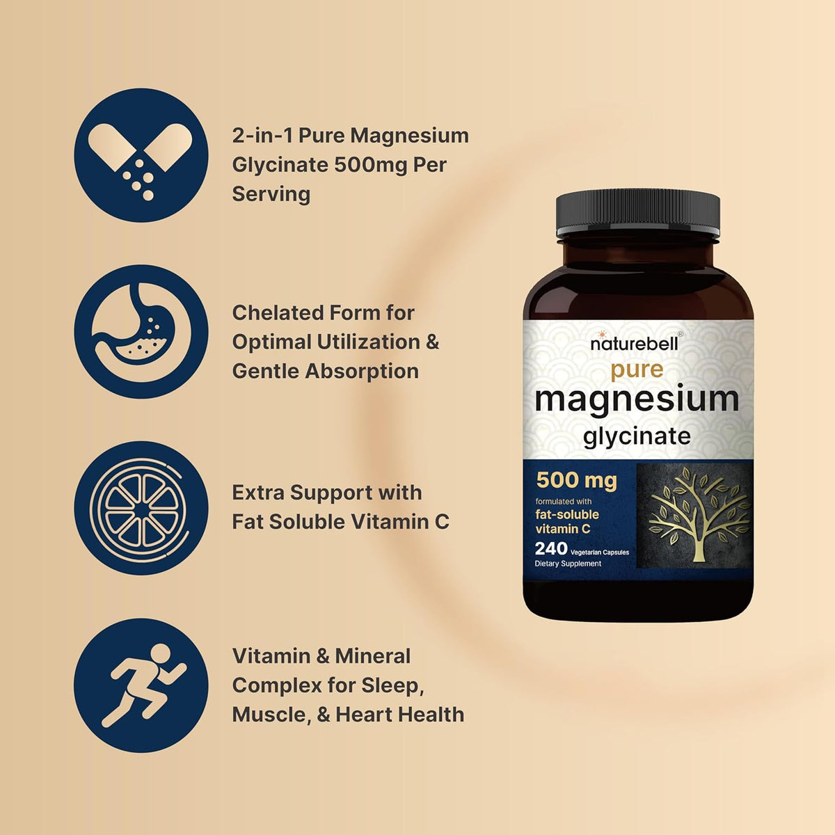 Achieve Deep Restful Sleep and Muscle Relaxation with Pure Magnesium Glycinate