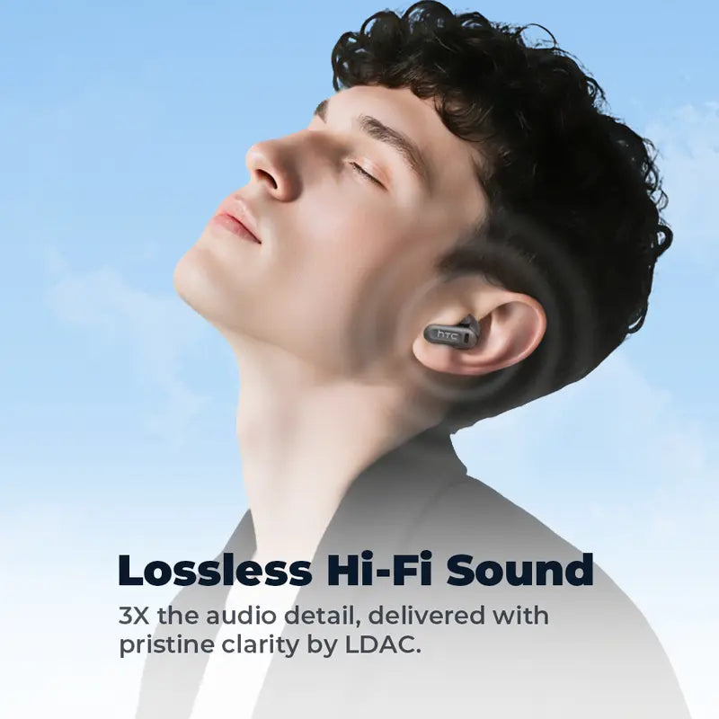 Smart Touchscreen Wireless Earbuds with -50dB Active Noise Cancellation
