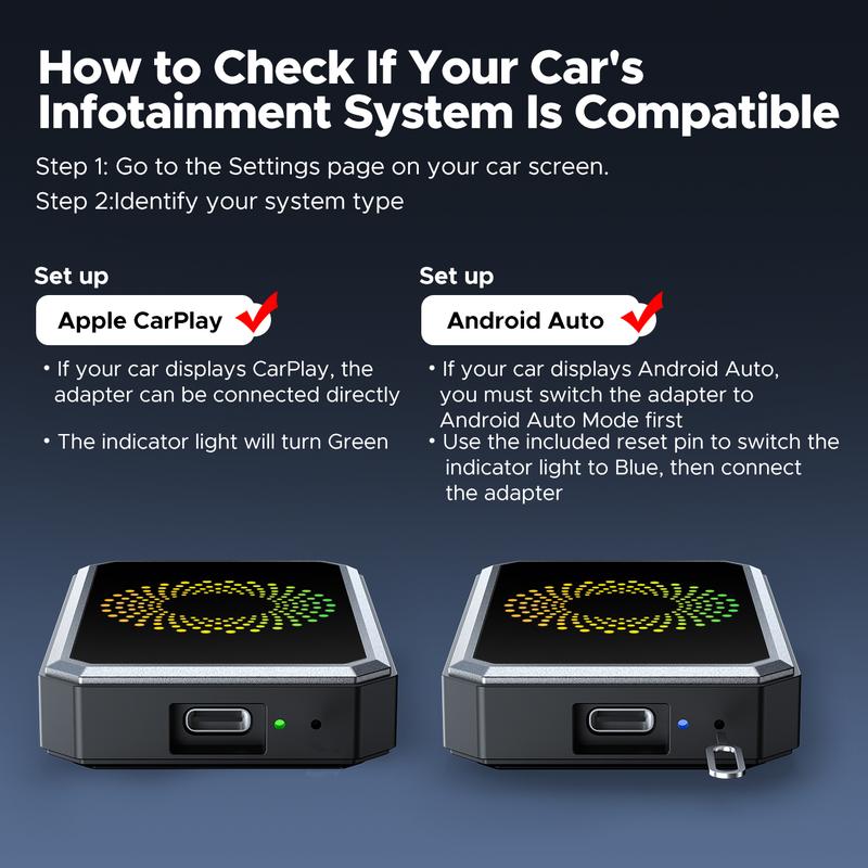Wired to Wireless CarPlay Adapter Streaming Box