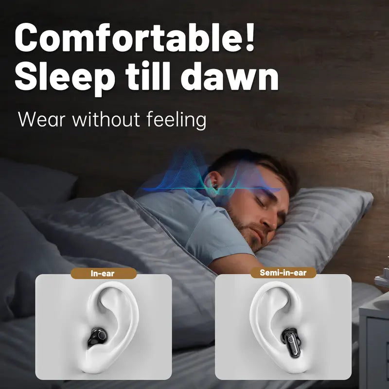 Ultra-Mini Invisible Wireless Earbuds - 2 Pairs in 1 Charging Case