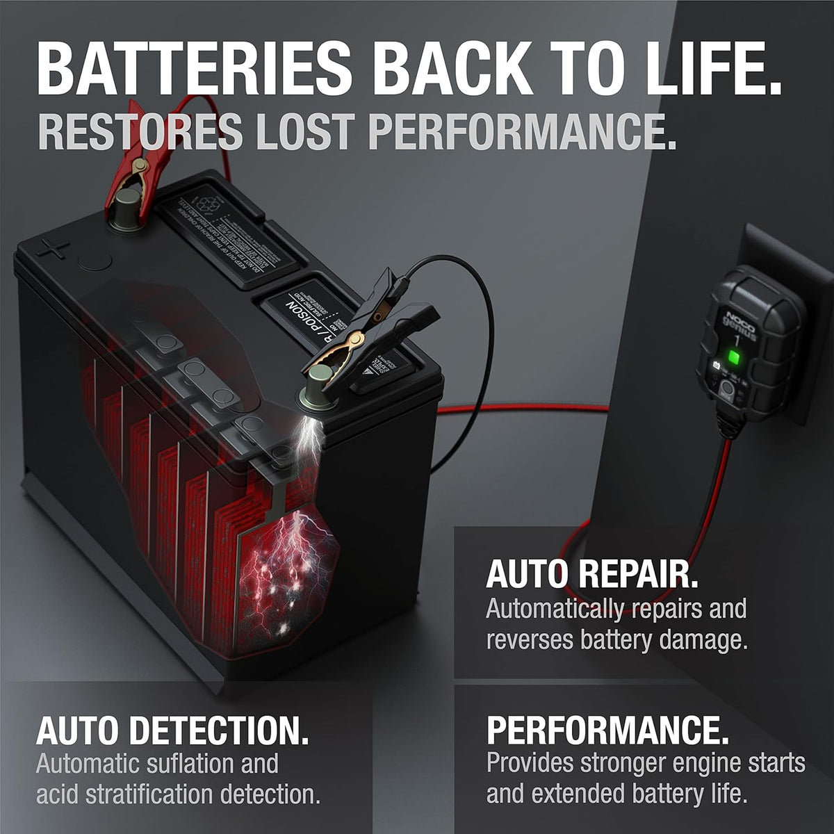 Smart 12V/6V Fully-Automatic Battery Charger & Maintainer
