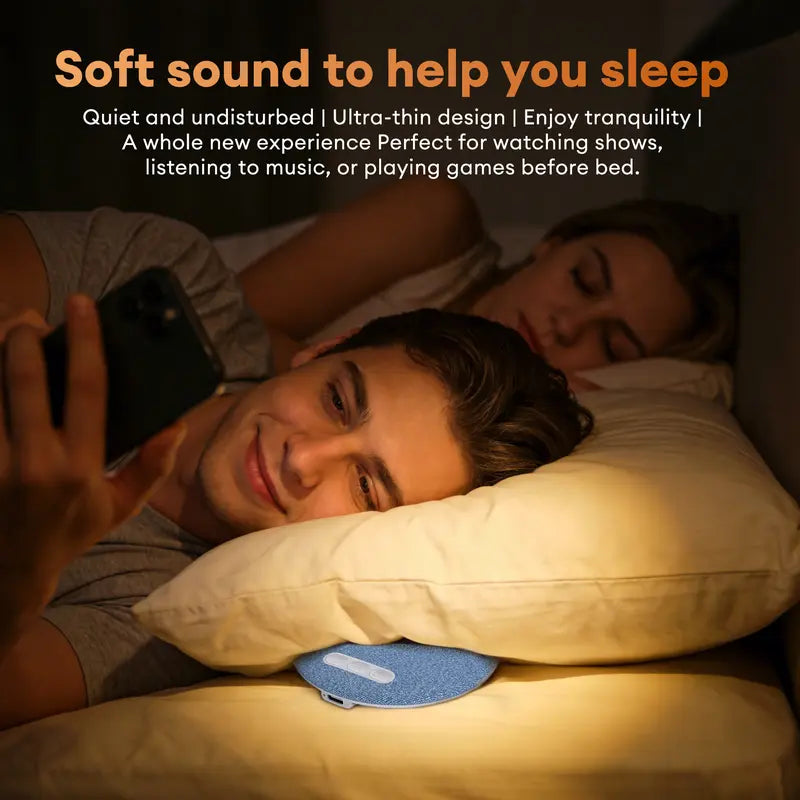 Ultra-Thin Headphone-Free Pillow Speaker for Deep Sleep