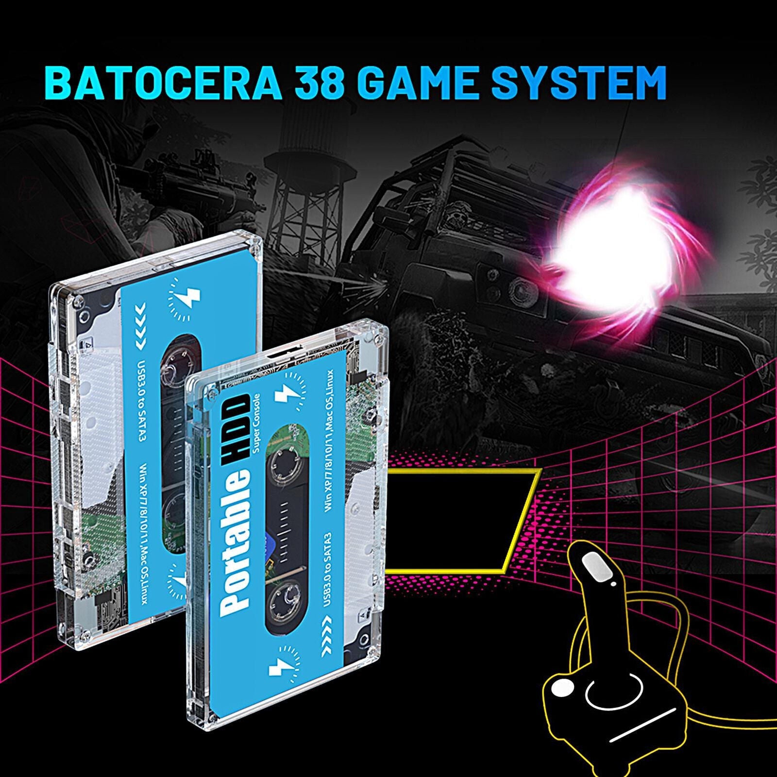 Pocket Super Console Ultimate Retro Disk Gaming Console Cassette