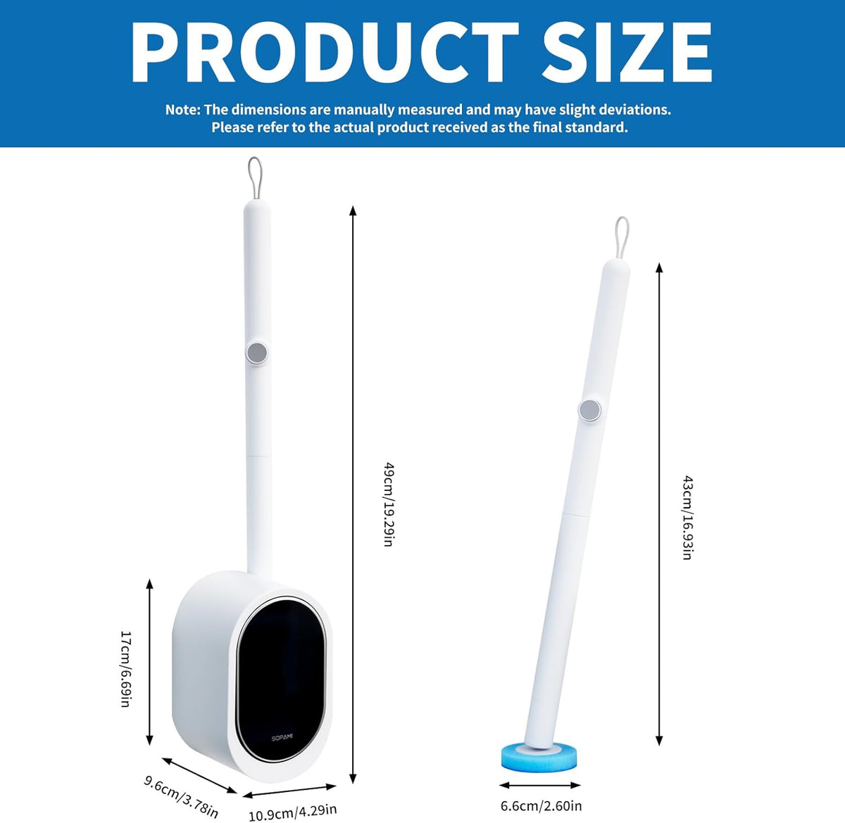【Limited Time Buy 3 Get 1 Free】 Disposable Toilet Brush with Wall Mount Holder for Easy Bathroom Cleaning