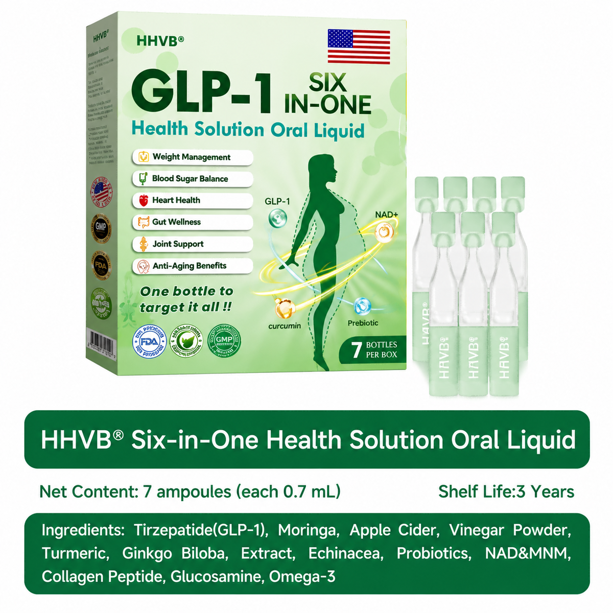 6-in-1 Wellness Drop Support Weight Management, Daily Balance, Digestion Comfort