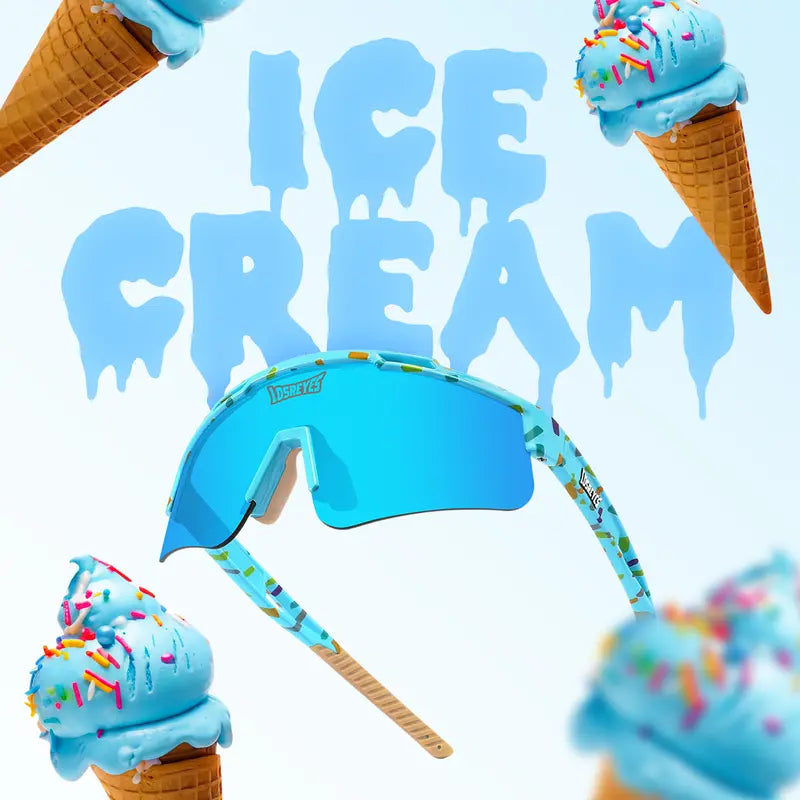 CREAM-BLUE kids sports sunglasses