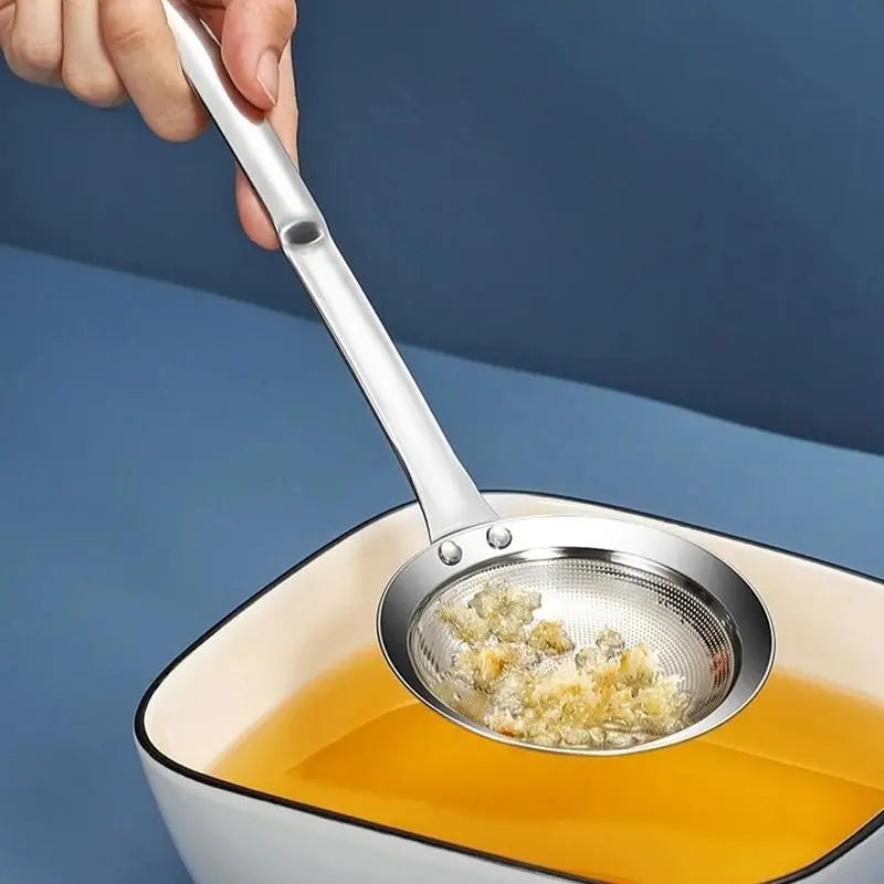 Skimming food in soup