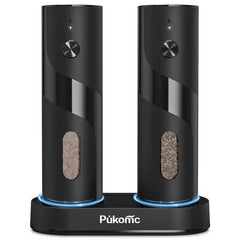 Rechargeable Salt & Pepper Grinder Set with Charging Base