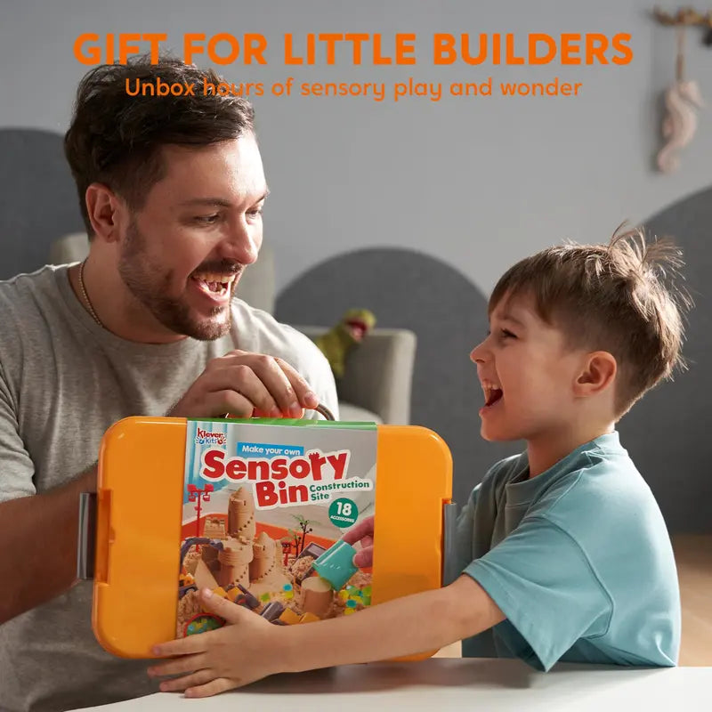 Klever Kits Construction Sensory Bin for Toddlers