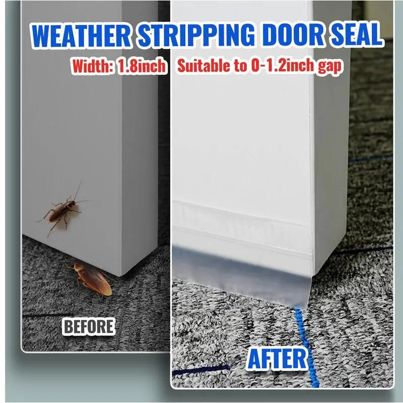 Transparent Self-Adhesive Silicone Weather Stripping Door Bottom & Window Seal Strip | Buy 1 Get 1 Free