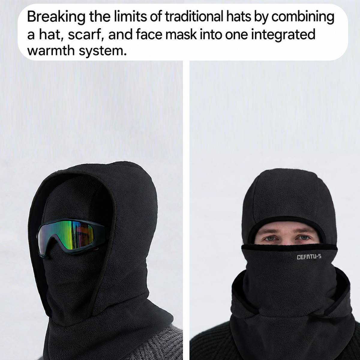 Thermal Fleece Balaclava Windproof Winter Ski Mask