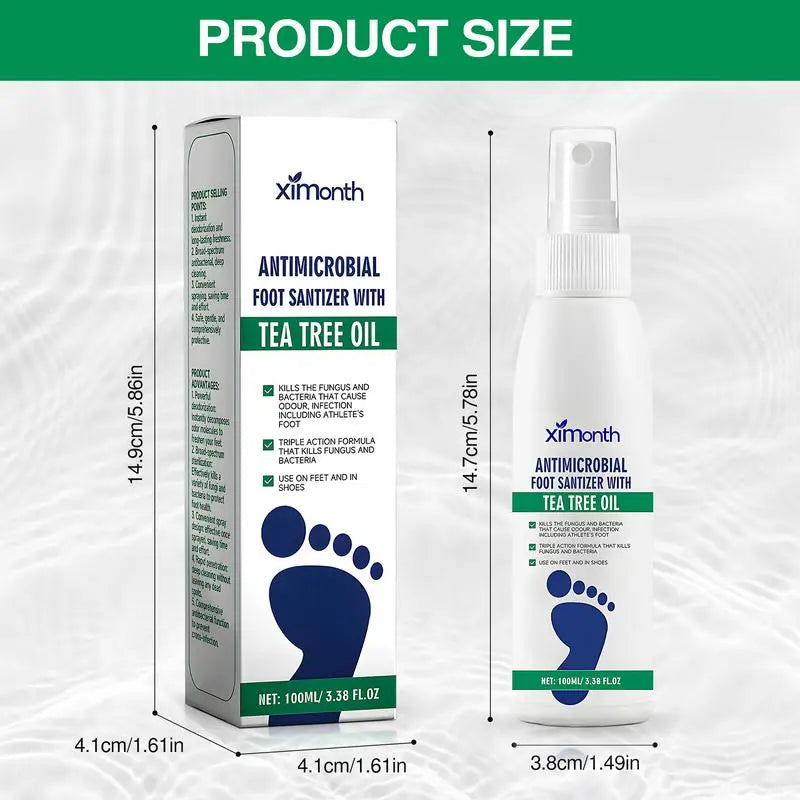 Natural Tea Tree Anti-Fungal Foot Odor Relief Spray | Buy 1 Get 1 Free
