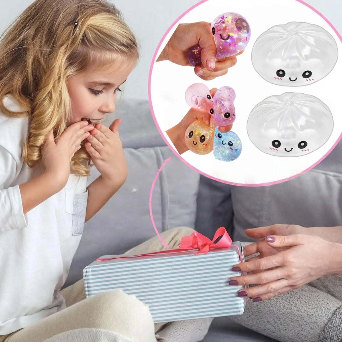 DIY Crystal Sand Steamed Bun Squeeze Toy Kit