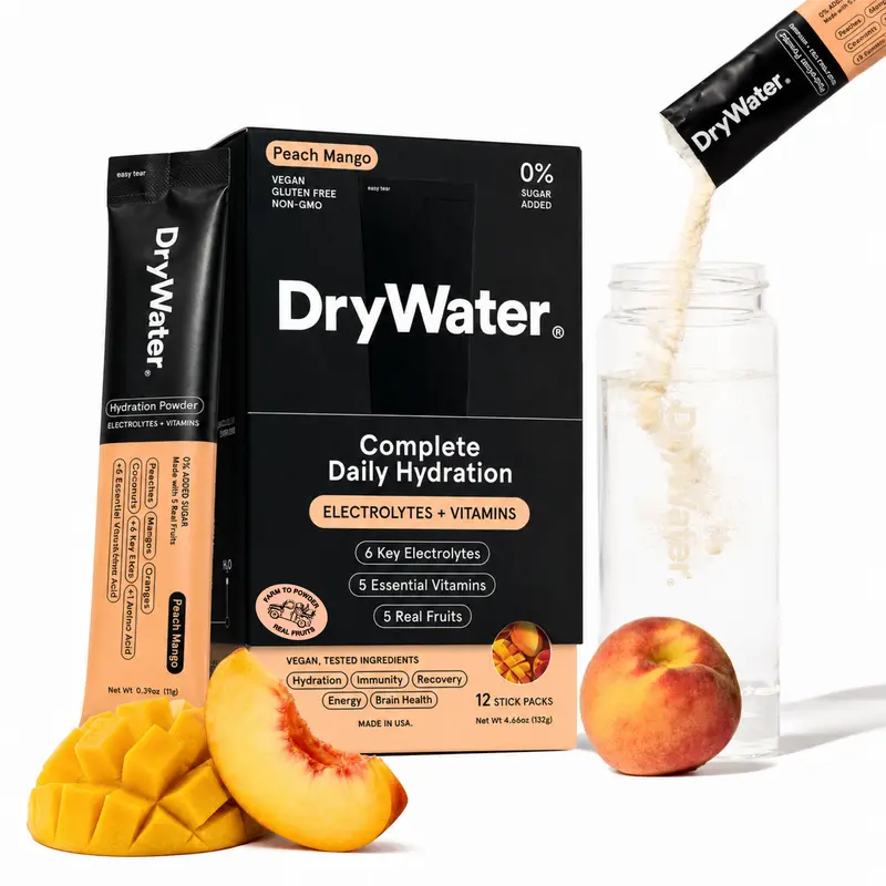 DryWater 12ct Daily Hydration Powder Packets | Buy 1 Get 1 Free