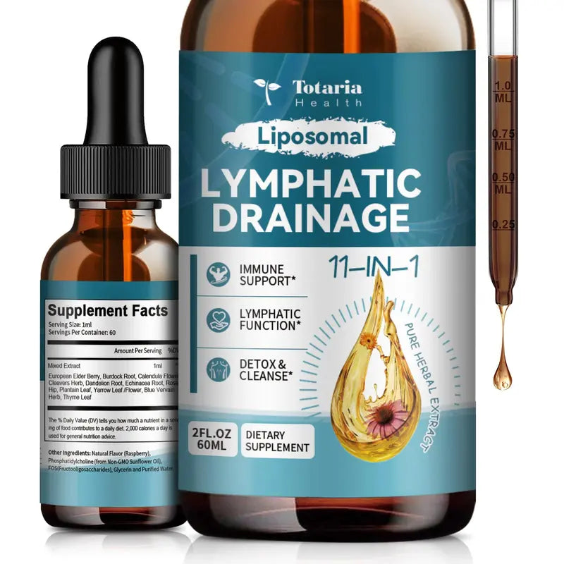 Liposomal Lymphatic Drainage Drops 11-in-1 Natural Detox Formula | Buy 1 Get 1 Free