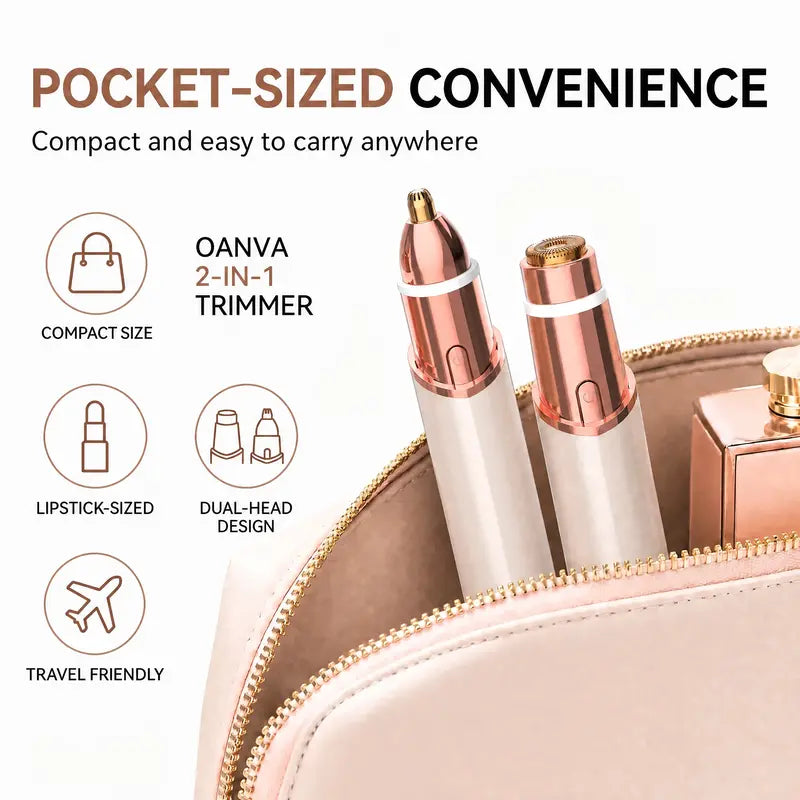 2-in-1 Electric Facial Hair Remover & Precision Eyebrow Trimmer | Buy 1 Get 1 Free