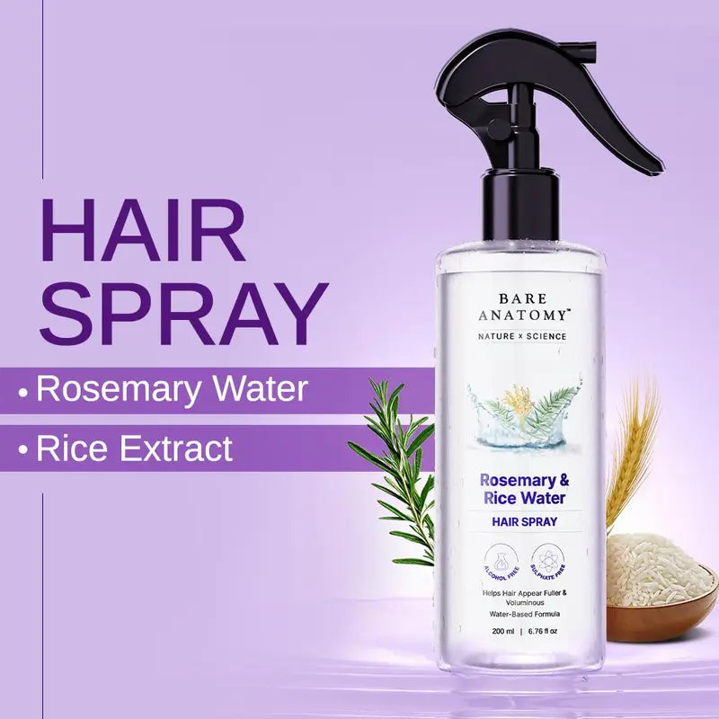 Thicker, Fuller Hair Fast: Natural Rosemary & Rice Water Hair Growth Spray