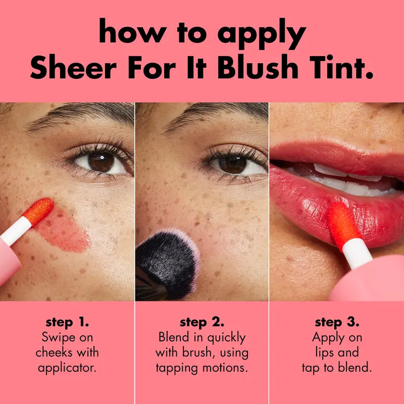 Sheer Lip & Cheek Blush Tint - Natural Everyday Flush | Buy 1 Get 1 Free