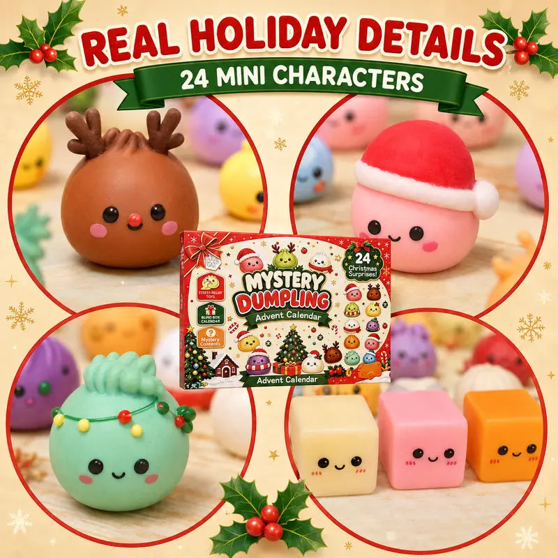 24 Days Christmas Mystery Dumpling Squishy Advent Calendar