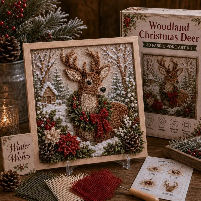 3D Christmas Fabric Poke Art DIY Kit