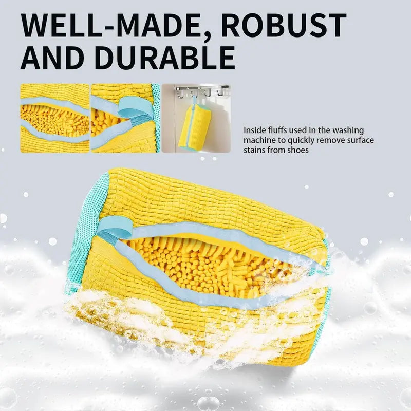 Hands-Free Shoe Washing Bag with Deep-Cleaning Chenille Microfiber | Buy 1 Get 1 Free