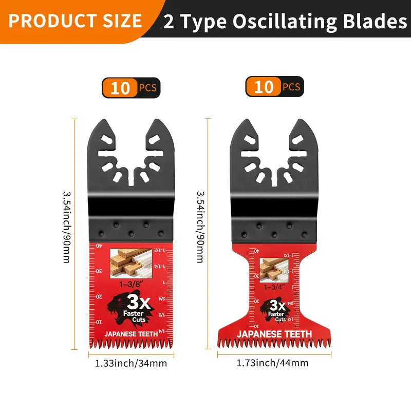 Ultra-Fast Japanese Tooth Oscillating Multitool Saw Blades for Wood & Plastic Cutting