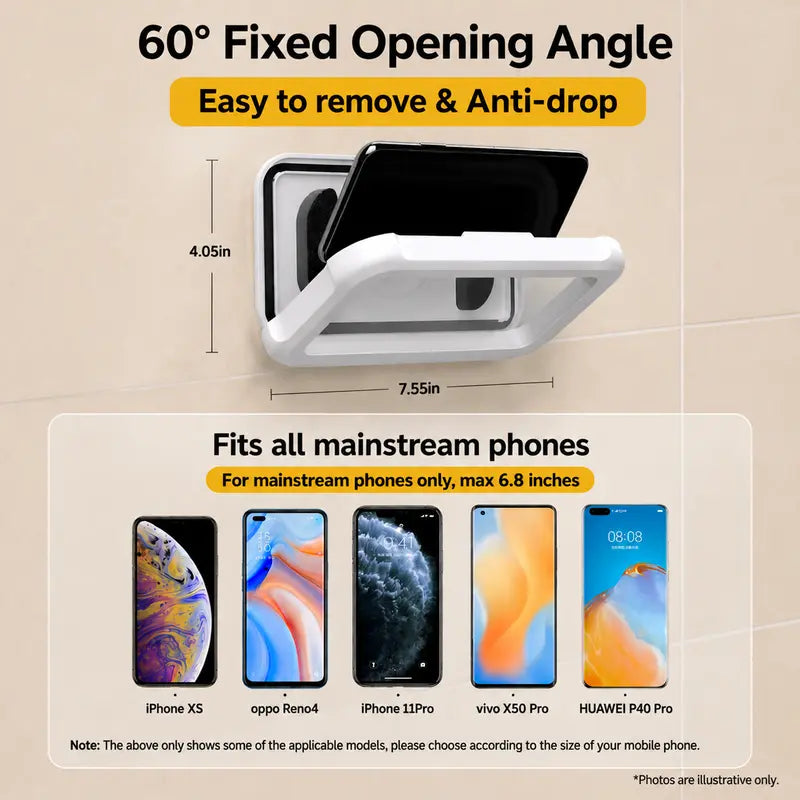 Rotating shower phone holder — original product photo 9
