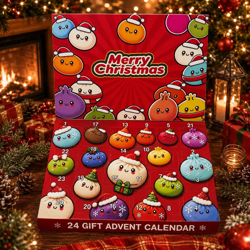 24 Days Christmas Mystery Dumpling Squishy Advent Calendar