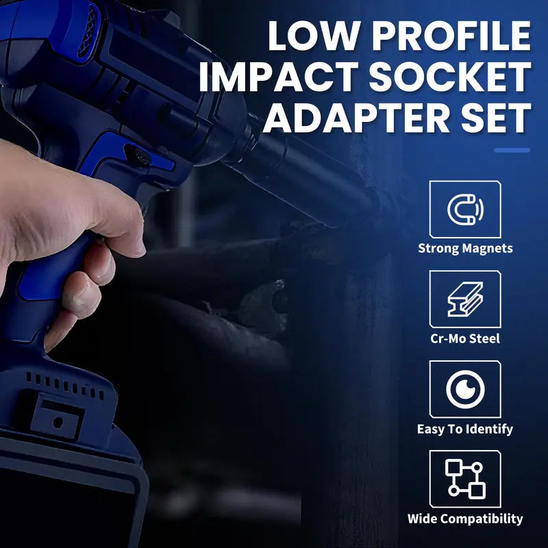 Ultra Low Profile Impact Socket Adapter Set