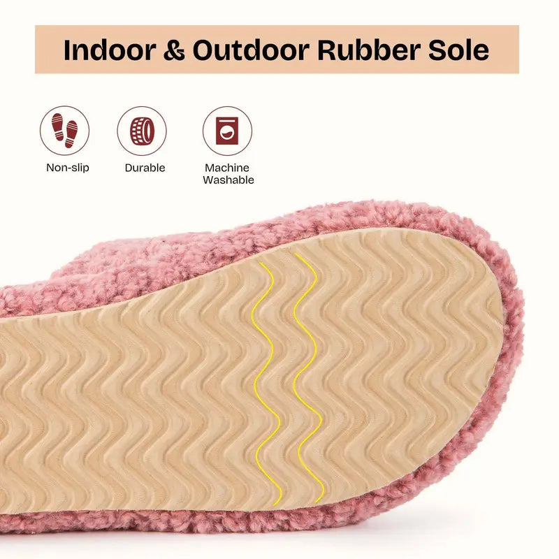 Step into Cloud-Like Comfort with Ultra-Soft Fuzzy Double-Strap Slippers
