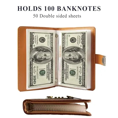 100-Pocket Currency Album Binder with 3-Digit Combination Lock | Buy 1 Get 1 Free