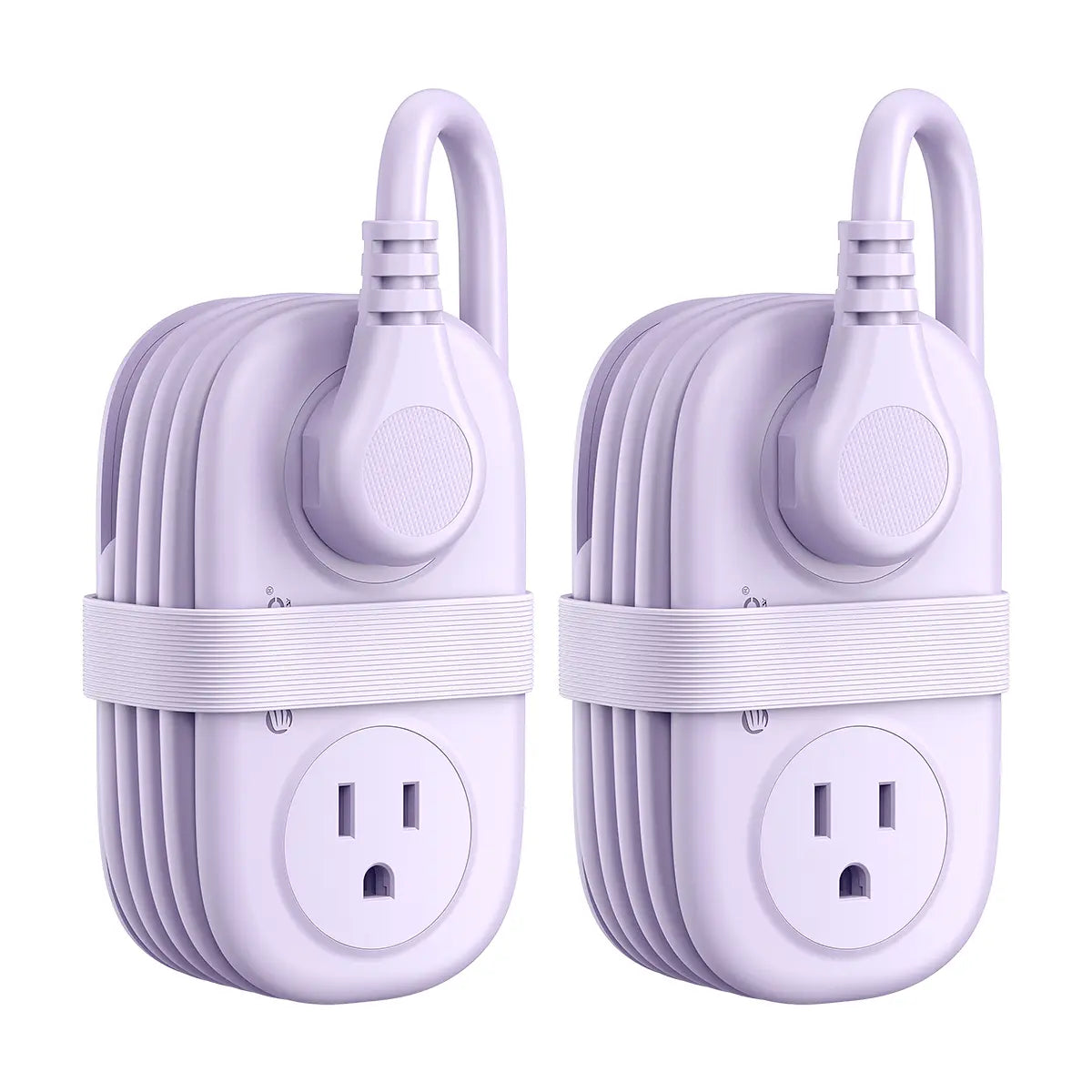 Purple travel power strips - two-piece set