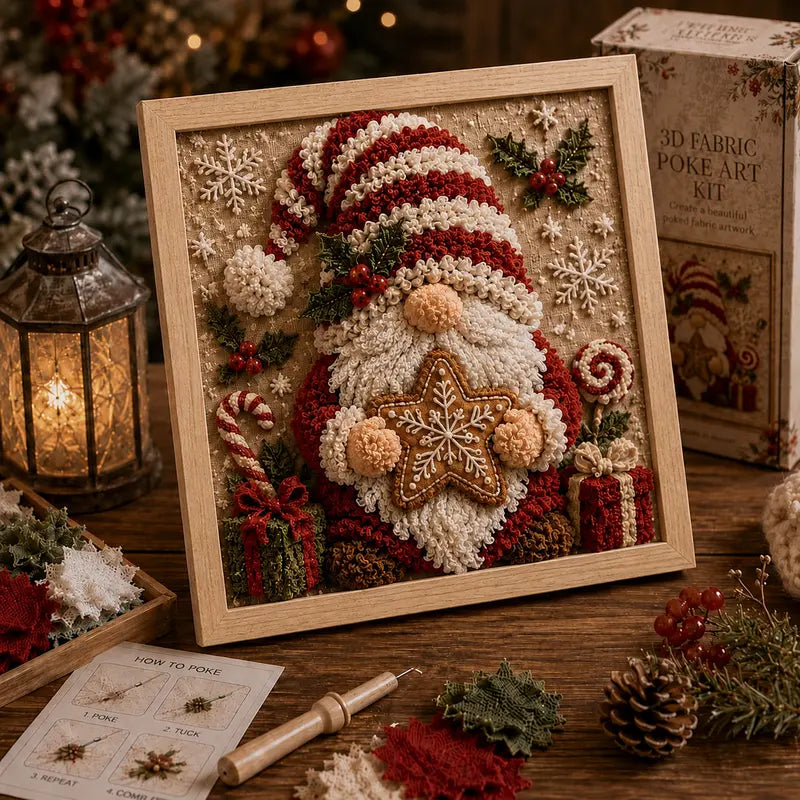3D Christmas Fabric Poke Art DIY Kit