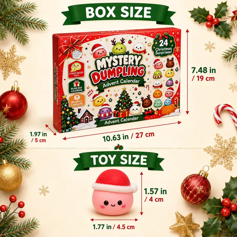 24 Days Christmas Mystery Dumpling Squishy Advent Calendar