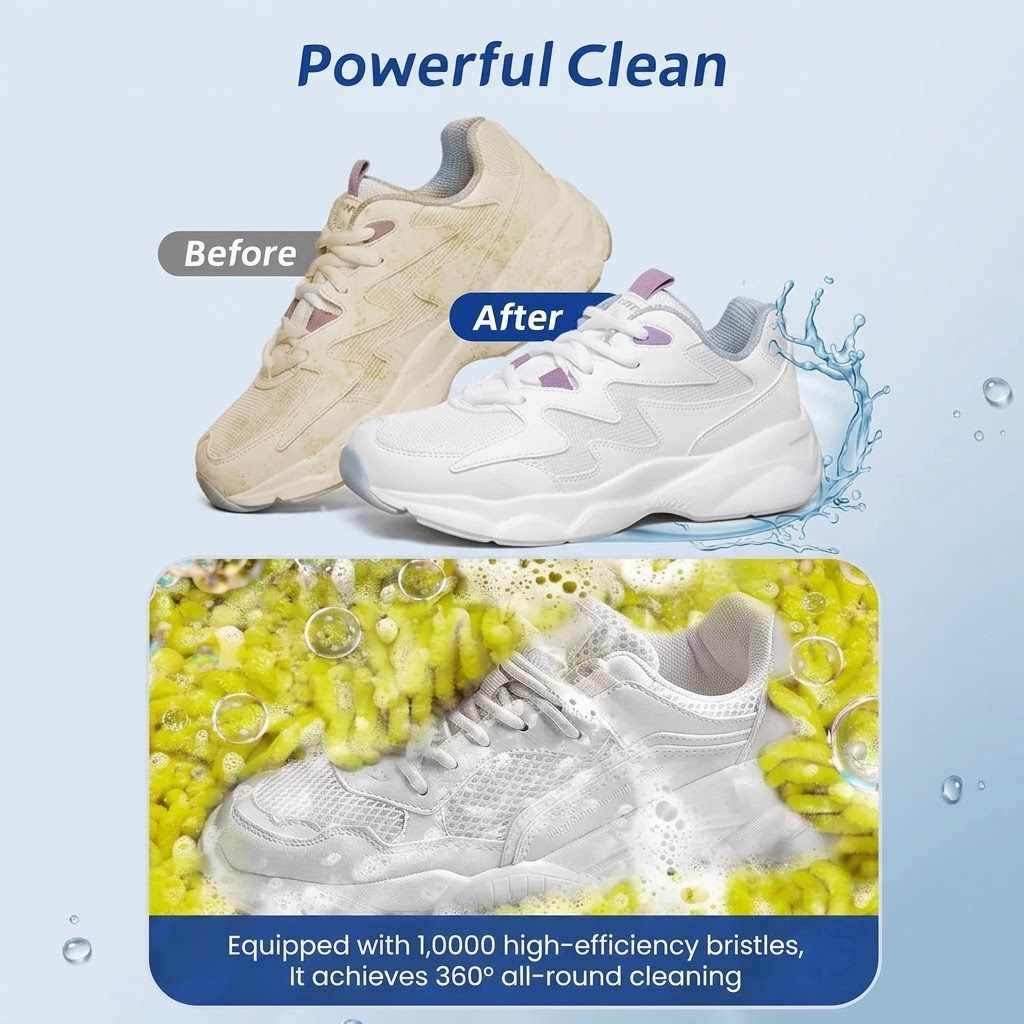 Hands-Free Shoe Washing Bag with Deep-Cleaning Chenille Microfiber | Buy 1 Get 1 Free