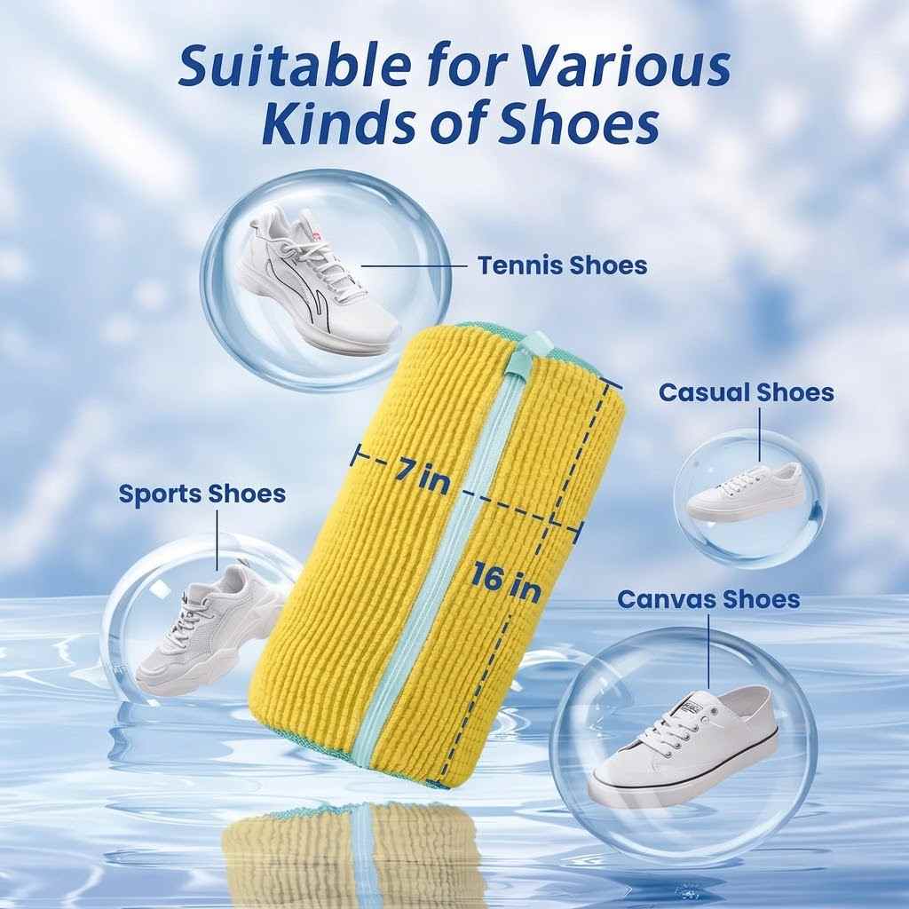 Hands-Free Shoe Washing Bag with Deep-Cleaning Chenille Microfiber | Buy 1 Get 1 Free
