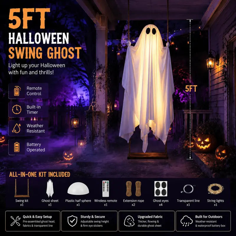 5ft hanging ghost swing original image 4