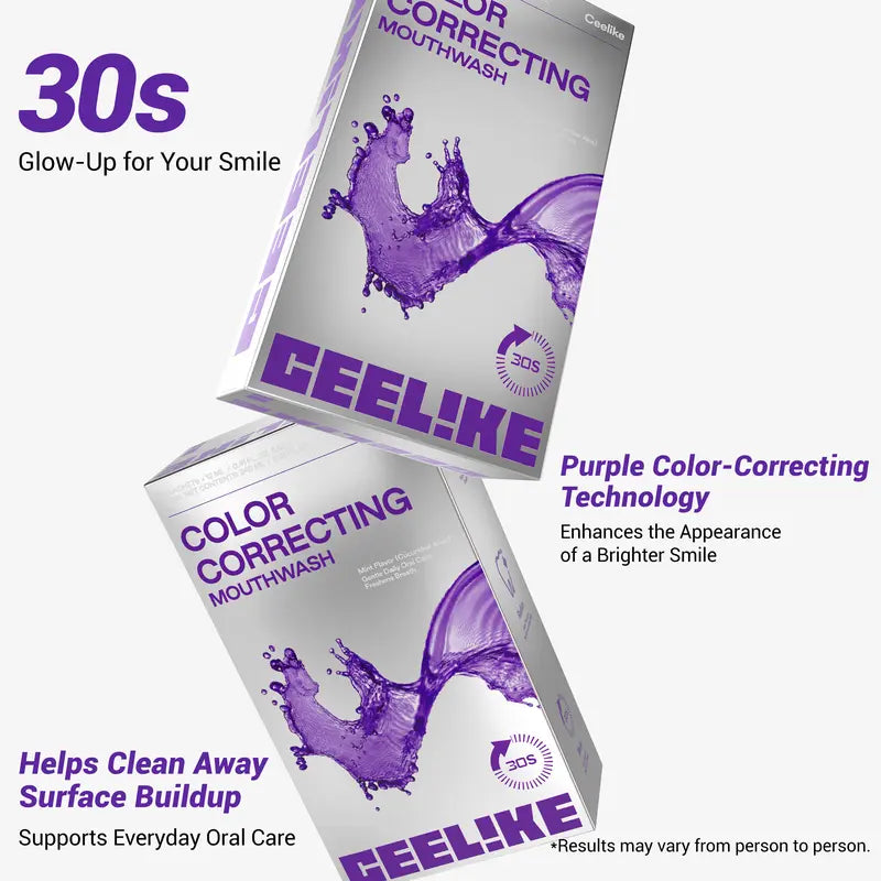 30s Purple Color Correcting Mouthwash Instant Teeth Brightening Travel Pack | Buy 1 Get 1 Free